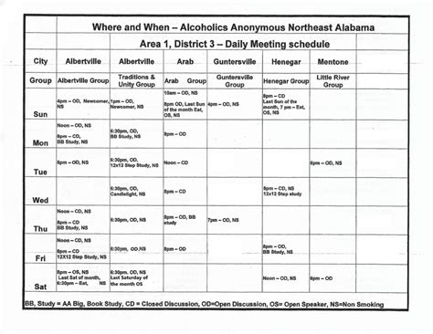 aa meetings in san andreas|Meeting Schedule .